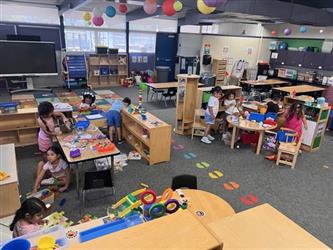 Students are in their classroom 